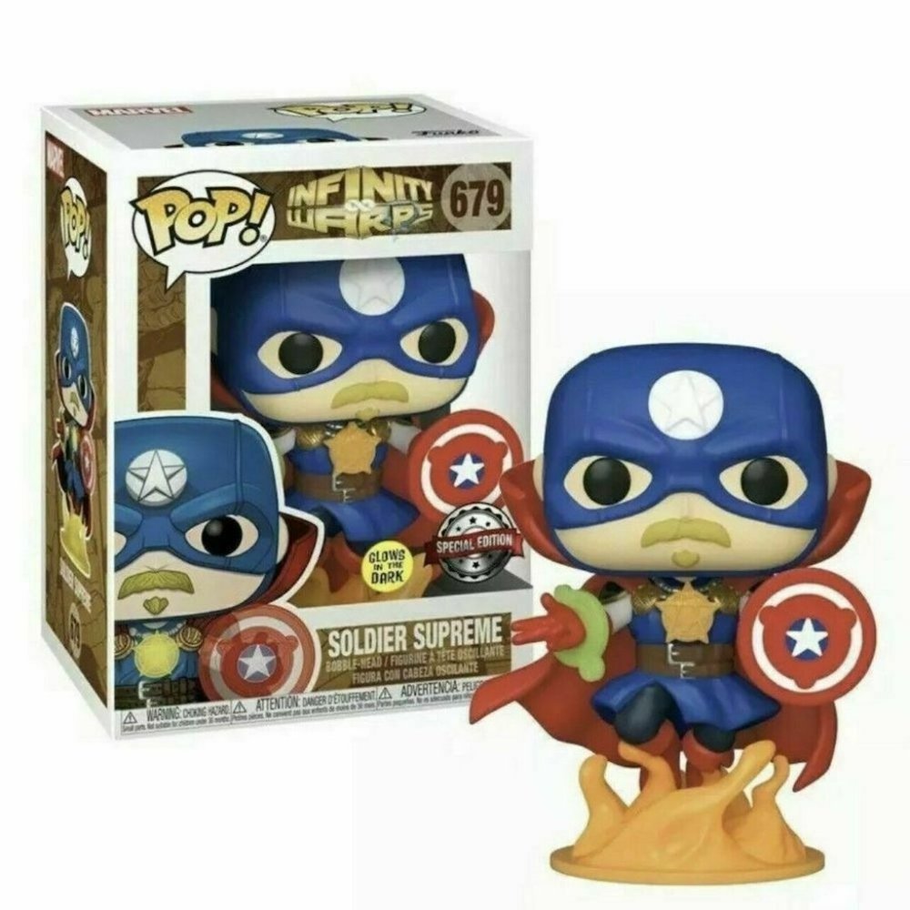 FKO FunkoPop Marvel Soldier Supreme #679 - Walgreens Exclusive! Glows in dark